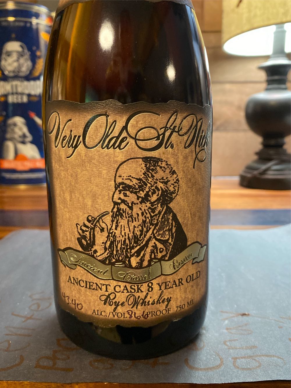 Very Olde St. Nick Ancient Cask 8 Year Old Rye Whiskey - Olde St. Nick Distillery (750 mL) alcohol collectible [Barcode 852543006229] - Main Image 2
