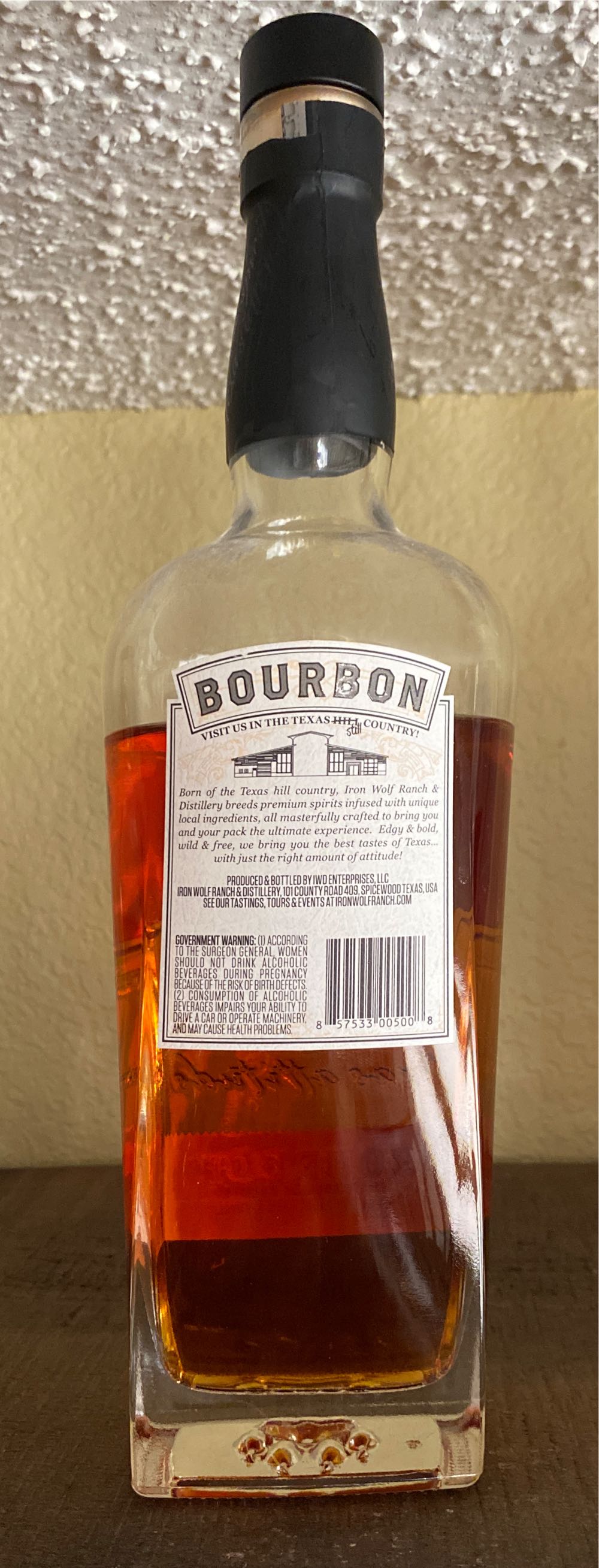 Iron Wolf Bourbon - Iron Wolf Distillery (750 mL) alcohol collectible [Barcode 857533005008] - Main Image 2