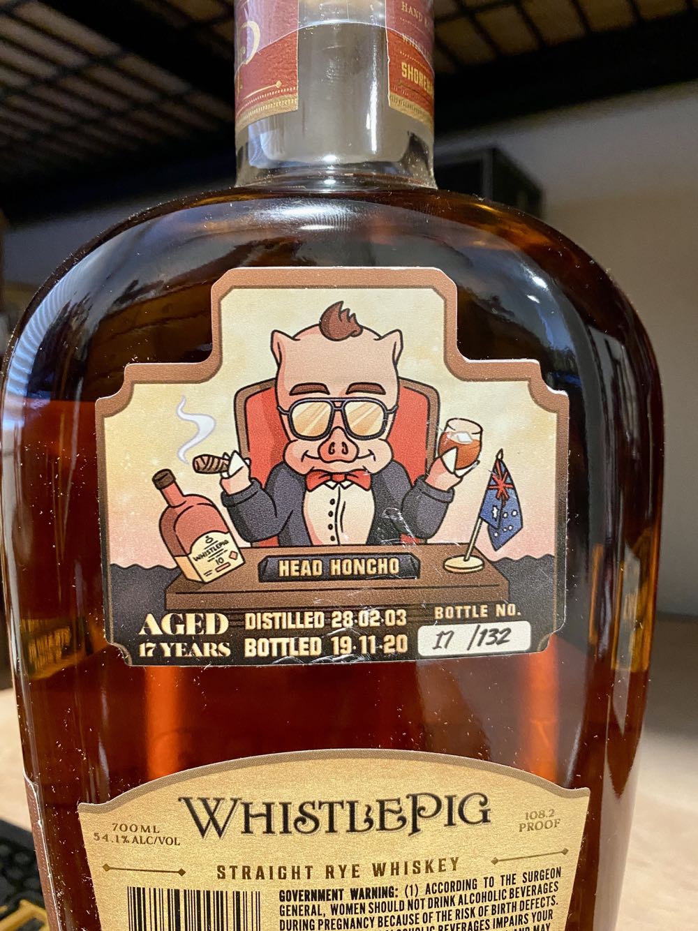 WhistlePig 10yr - Head Honcho - Goamericago Beverages (700 mL) alcohol collectible [Barcode 851460002307] - Main Image 2