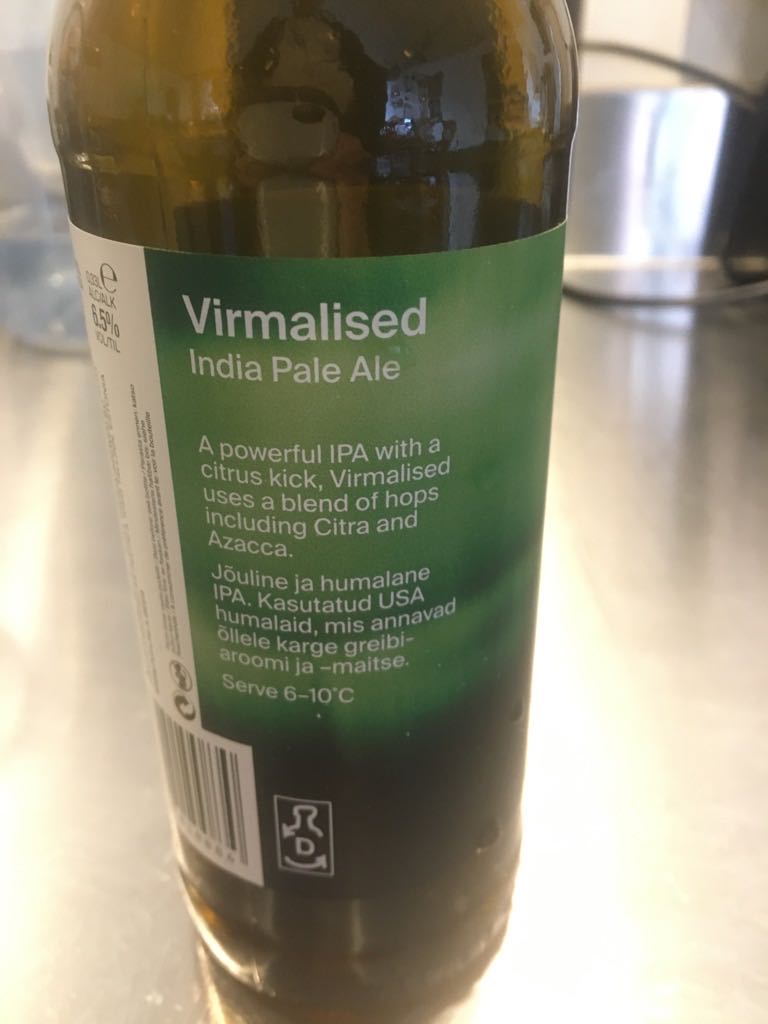 Virmalised IPA  - Põhjala (EE) alcohol collectible - Main Image 2