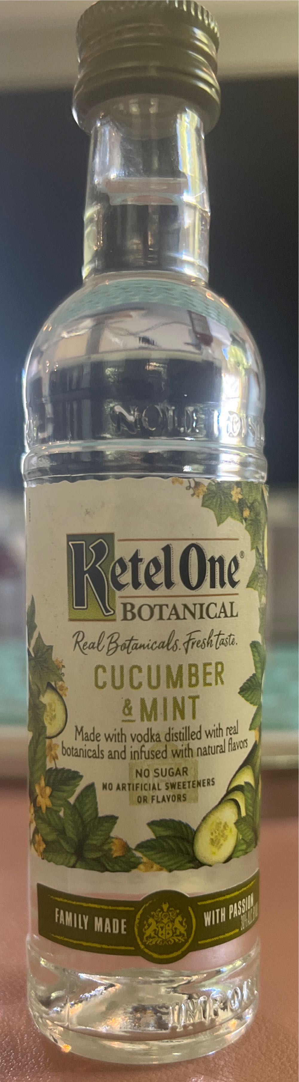 Ketel One Botanical Cucumber & Mint - Nolet Distillery, Schiedam, Holland (50 mL) alcohol collectible [Barcode 085156850006] - Main Image 2