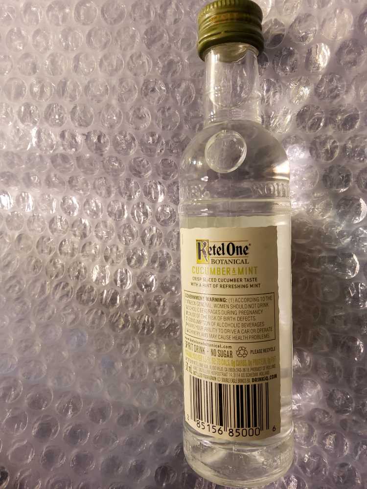 Ketel One Botanical Cucumber & Mint - Nolet Distillery, Schiedam, Holland (50 mL) alcohol collectible [Barcode 085156850006] - Main Image 3