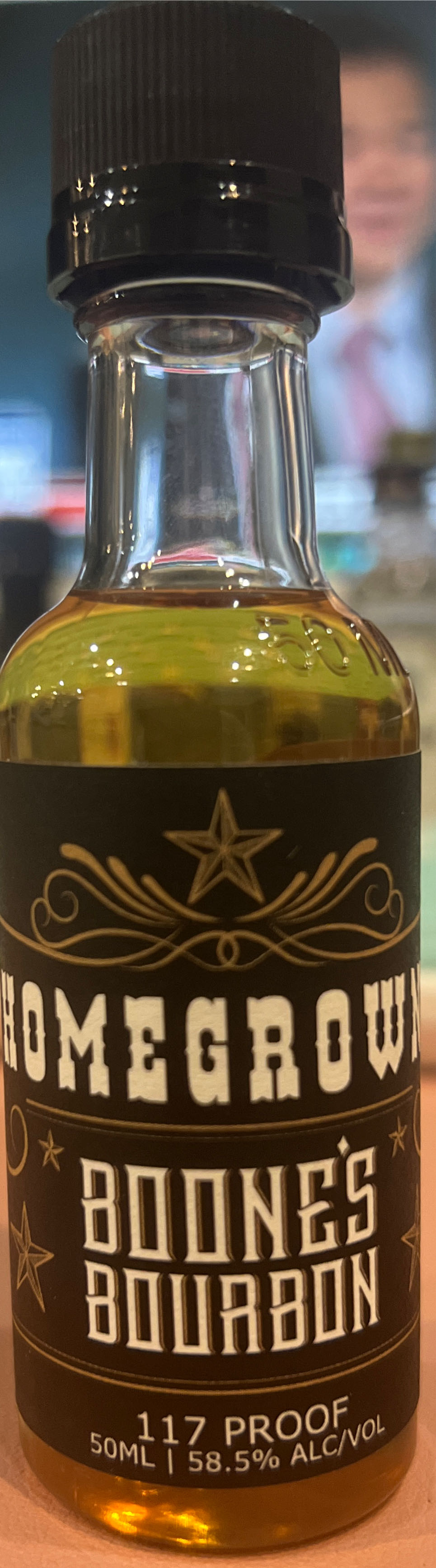 ”homegrown” Boone’s Bourbon 50ml Holiday Wine Cellar  alcohol collectible [Barcode 051497109998] - Main Image 1