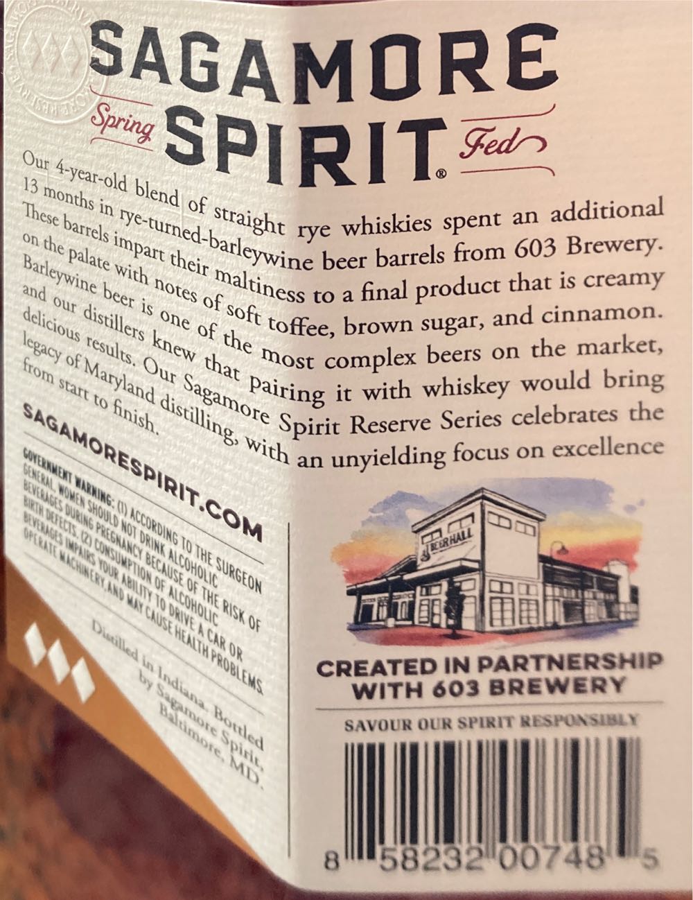 Sagamore Reserve Series - Sagamore Spirits (750 mL) alcohol collectible [Barcode 858232007485] - Main Image 2