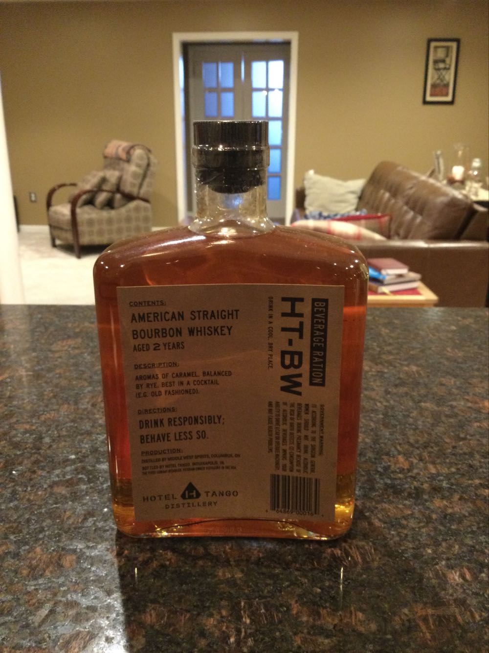 Hotel Tango Bourbon - Hotel Tango Distillery (750 mL) alcohol collectible [Barcode 864869000164] - Main Image 2