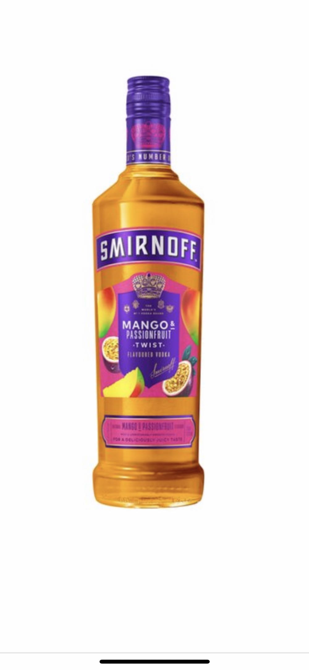 Smirnoff Mango & Passion Fruit Twist Flavoured Vodka 70cl  (700 mL) alcohol collectible [Barcode 5410316966139] - Main Image 1