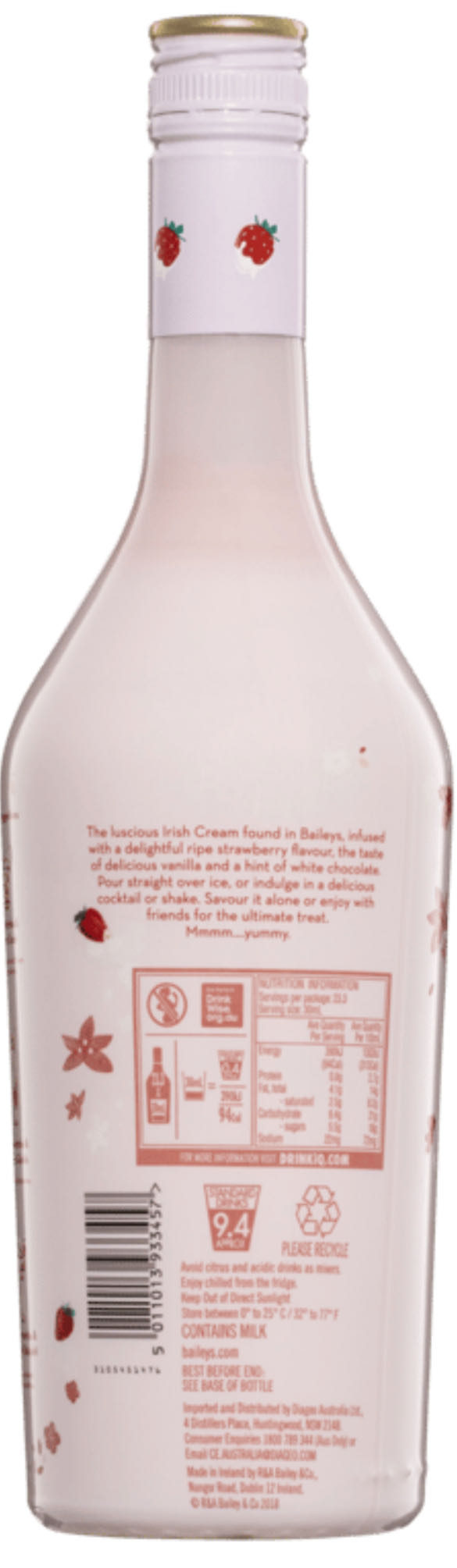 Baileys Strawberries And Cream 700ml  (700 mL) alcohol collectible [Barcode 5011013933457] - Main Image 3