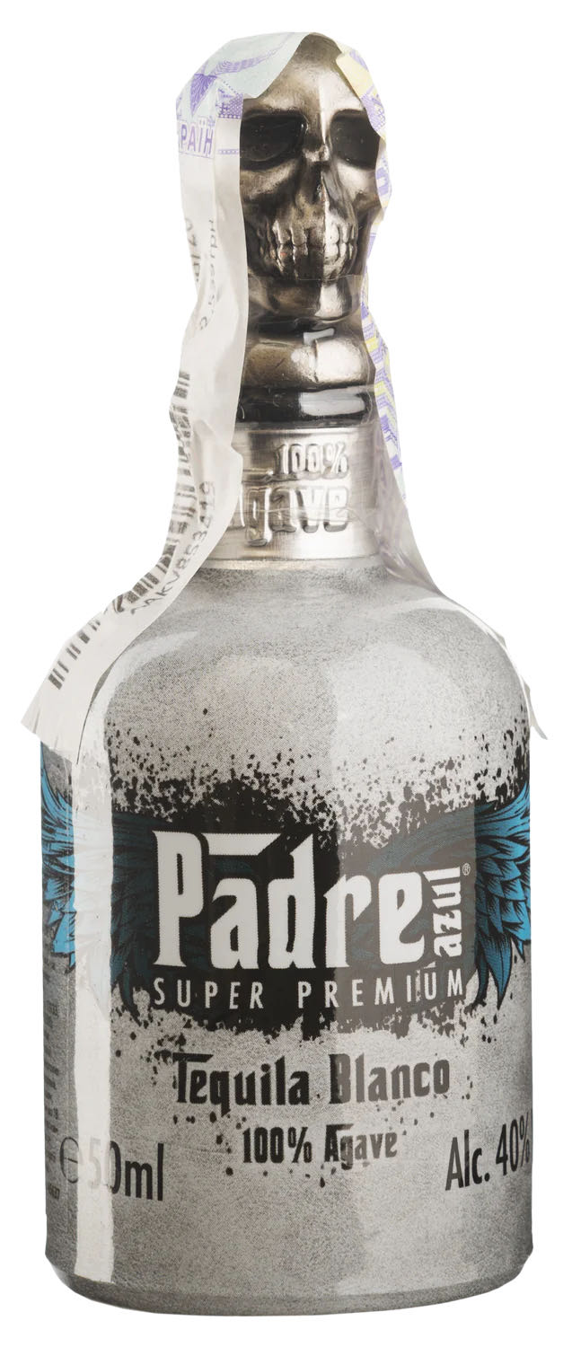 Padre Azul Tequila Blanco 0.05l Glass Bottle  (50 mL) alcohol collectible [Barcode 9120066430854] - Main Image 3