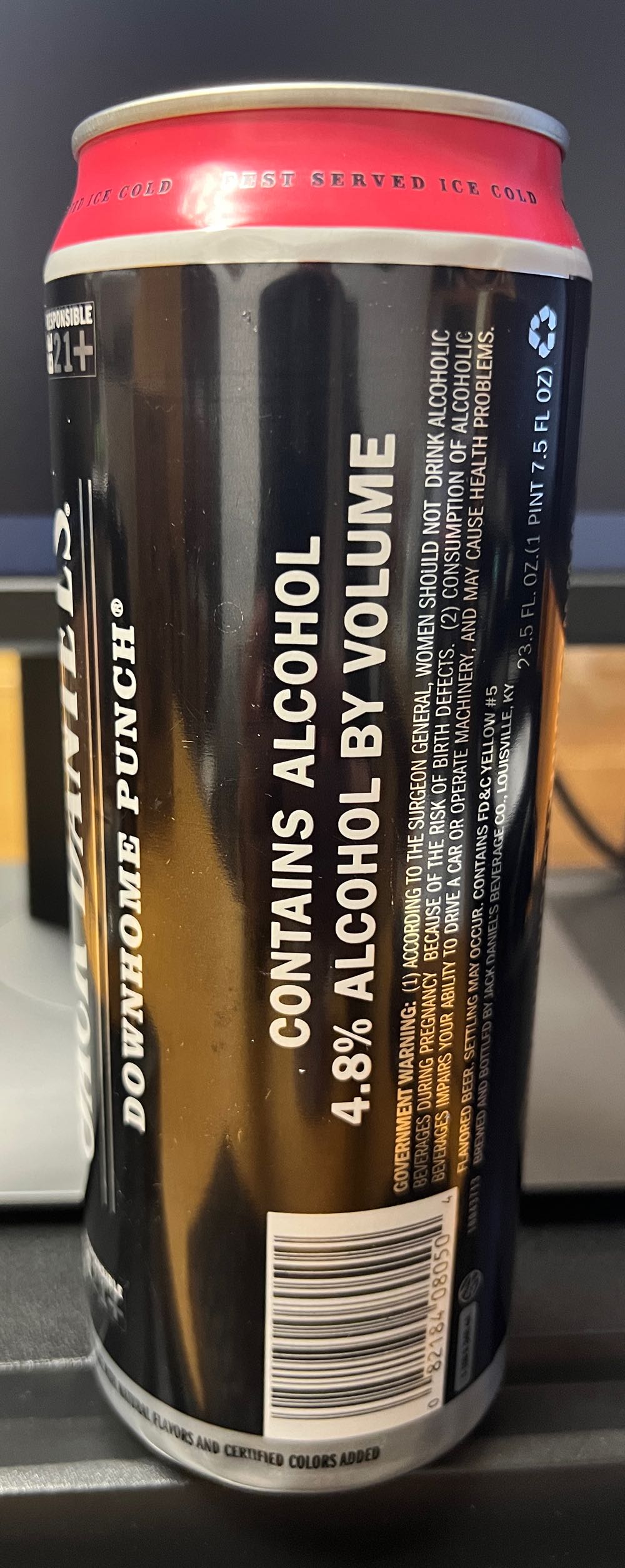 Jack Daniel’s Downhome Punch  - Jack Daniel‘s Distillery (473 mL) alcohol collectible [Barcode 082184080504] - Main Image 3