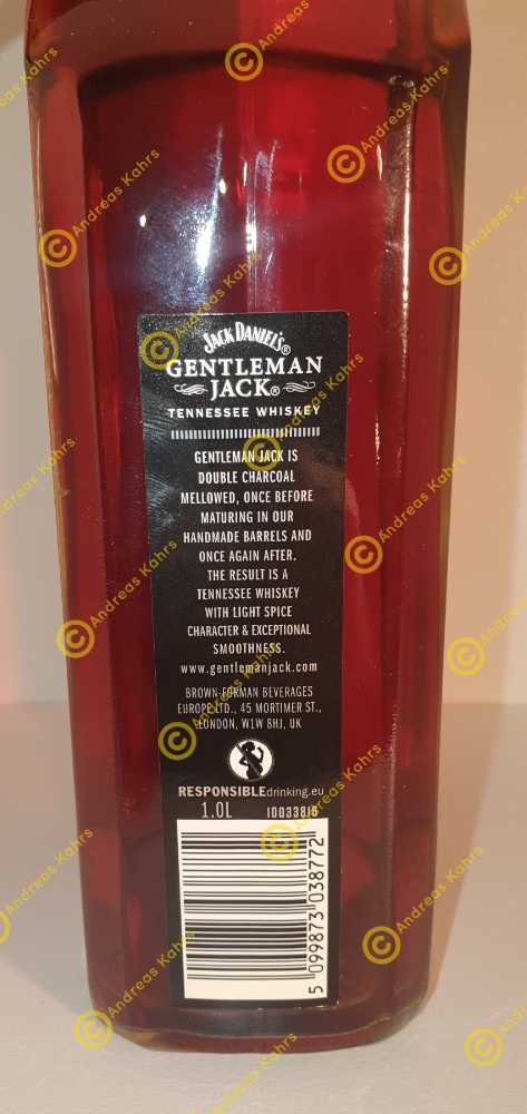 Gentleman Jack - Jack Daniels Distillery (1 L) alcohol collectible [Barcode 5099873038772] - Main Image 2