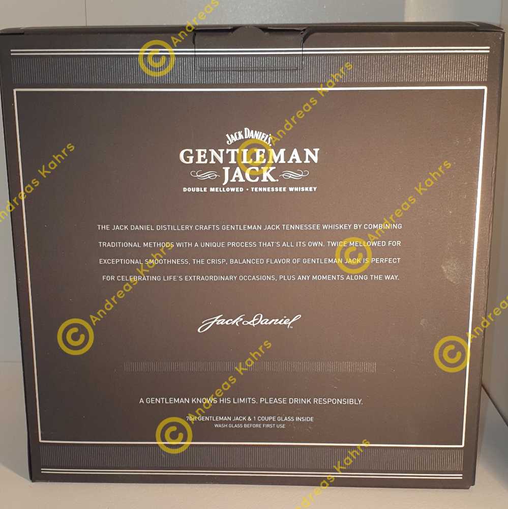Gentleman Jack - Box with Glass - Jack Daniels Distillery (700 mL) alcohol collectible [Barcode 5099873221594] - Main Image 2