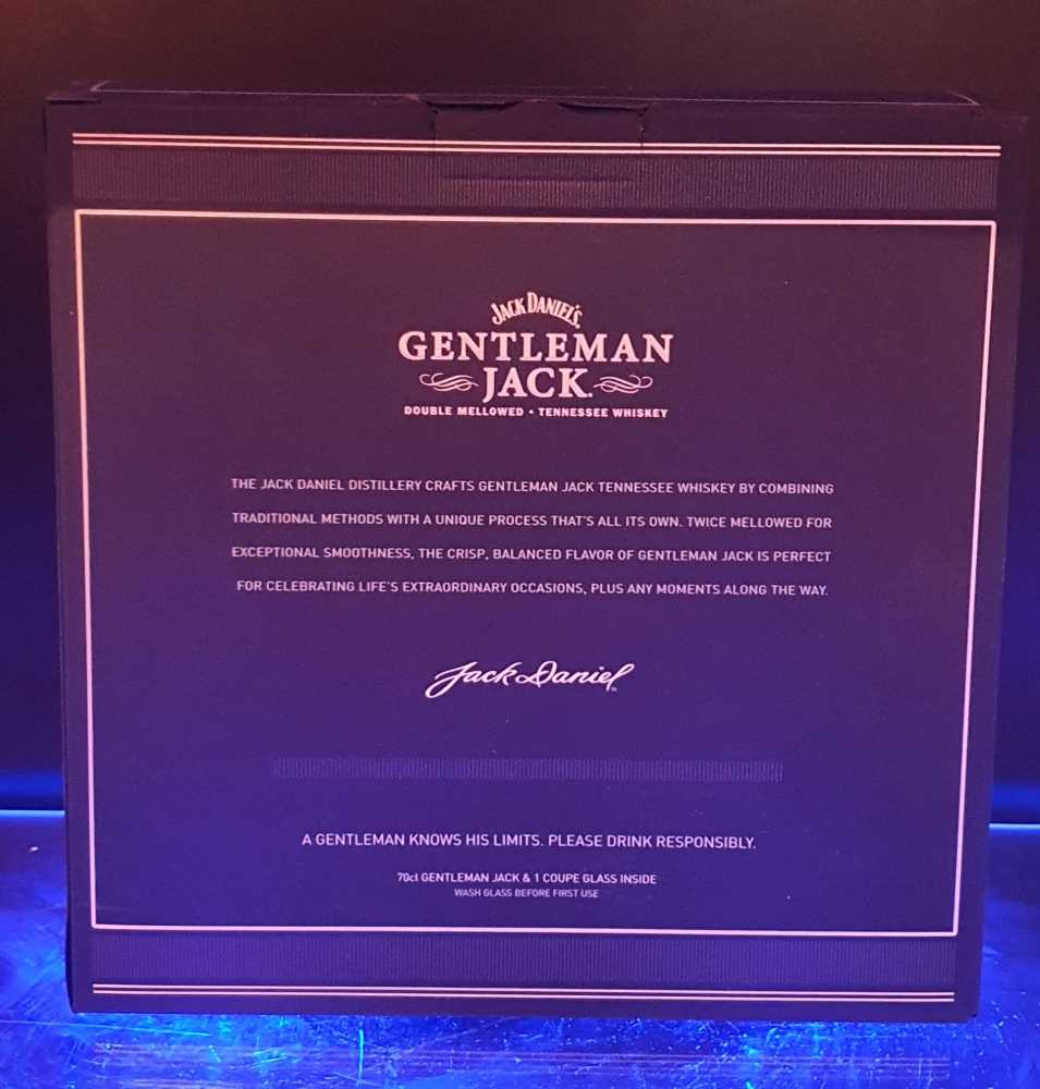 Gentleman Jack - Box with Glass - Jack Daniels Distillery (700 mL) alcohol collectible [Barcode 5099873221594] - Main Image 4