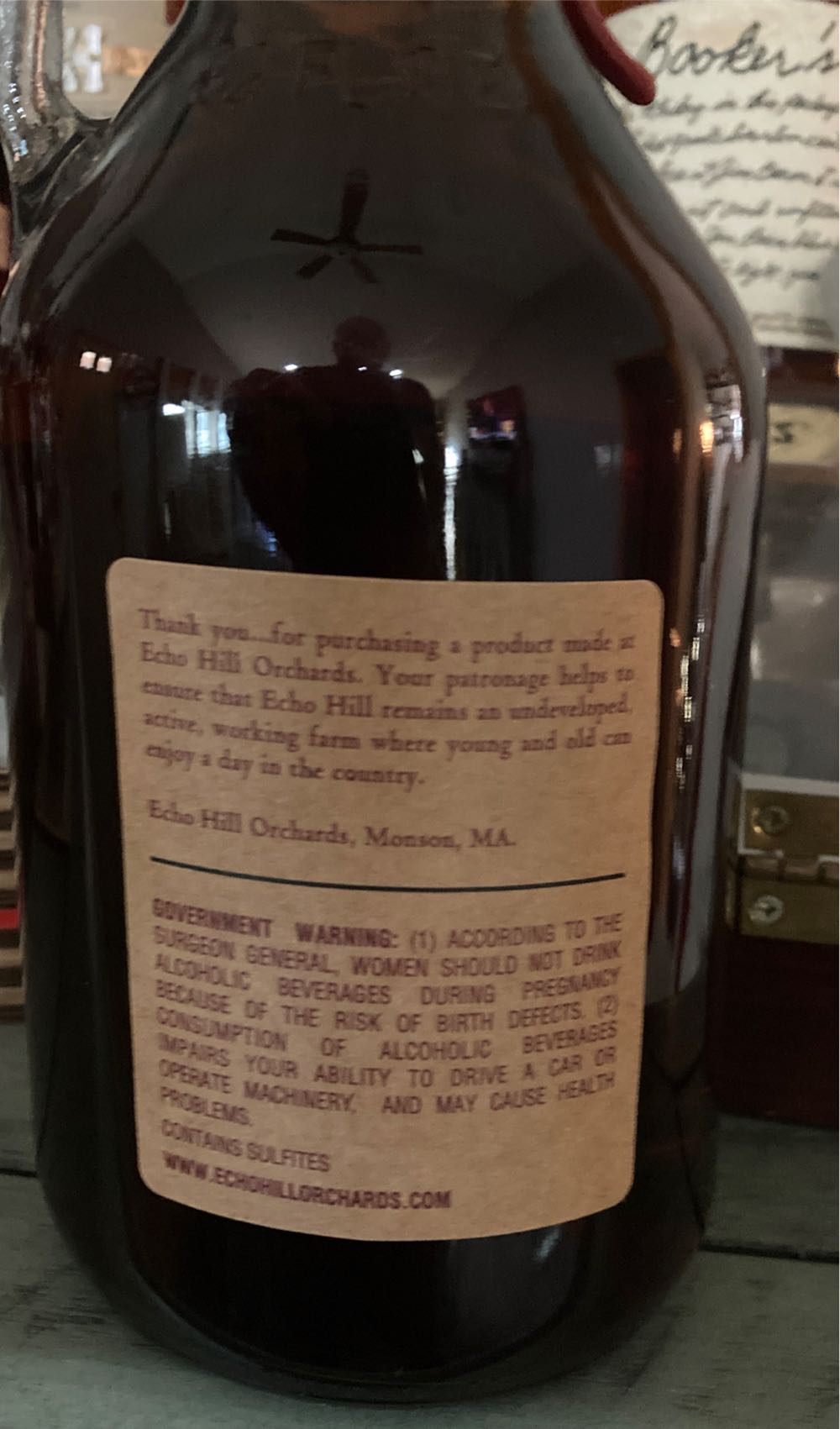 Echo Hill Monson Bourbon - Echo Hill Orchard (32 FL OZ) alcohol collectible - Main Image 2