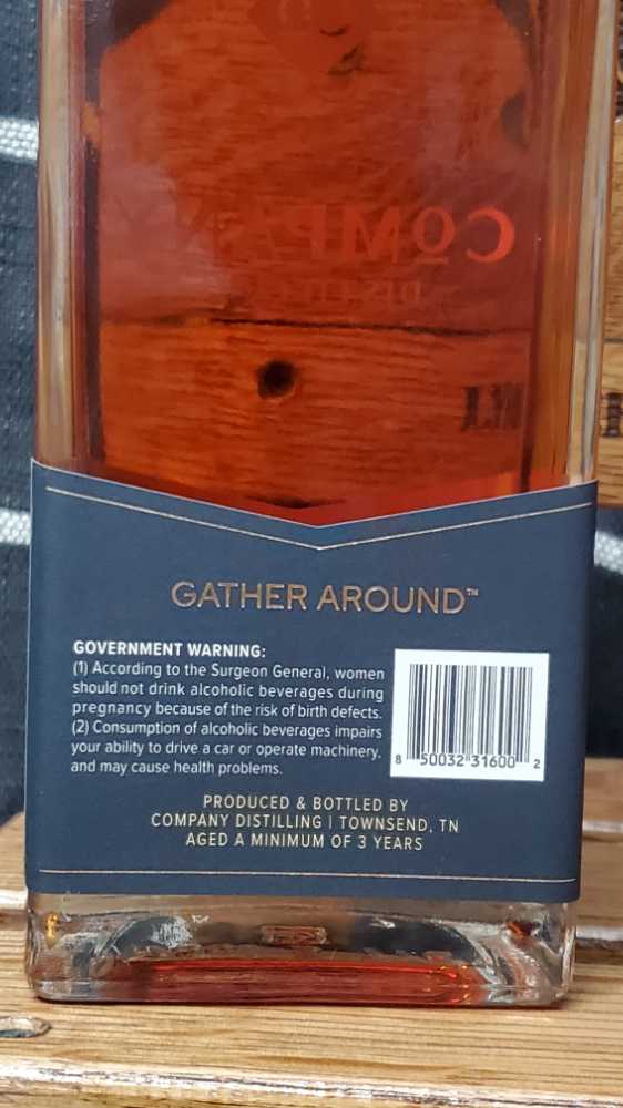 Company Distilling - Company Distilling (750 mL) alcohol collectible [Barcode 850032316002] - Main Image 3