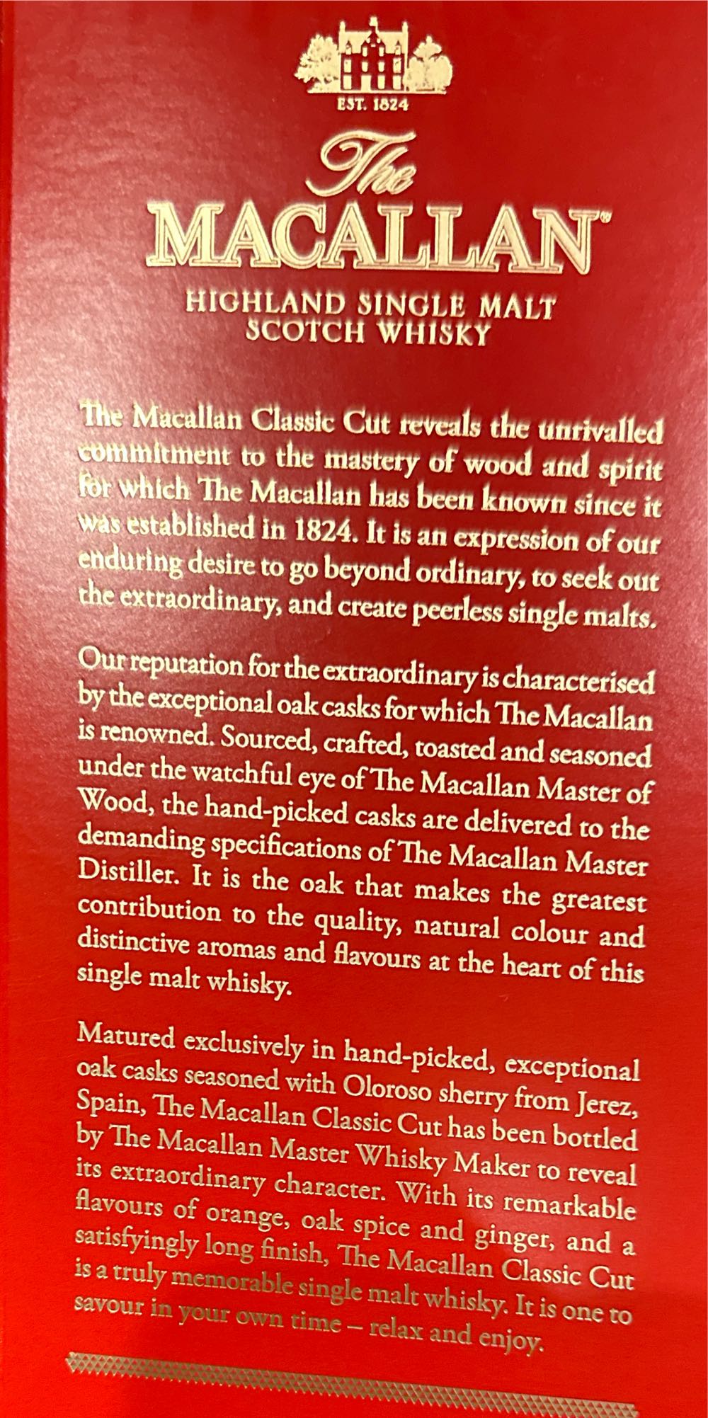 Macallan Classic Cut  2019 - The Macallan Distillers (750 mL) alcohol collectible [Barcode 812066023202] - Main Image 3