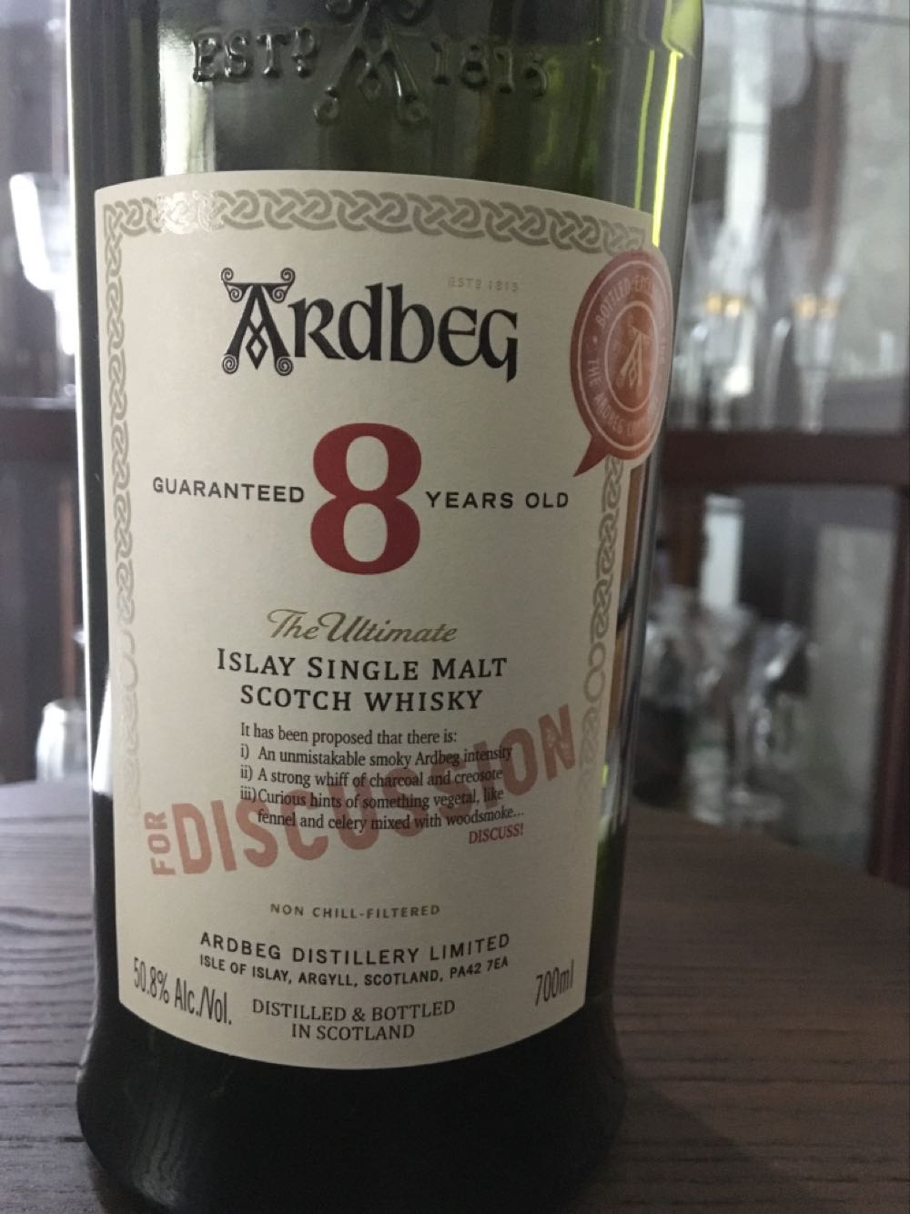 Ardbeg 8 For Discussion - Ardbeg Distillery (700 mL) alcohol collectible [Barcode 5010494971040] - Main Image 2