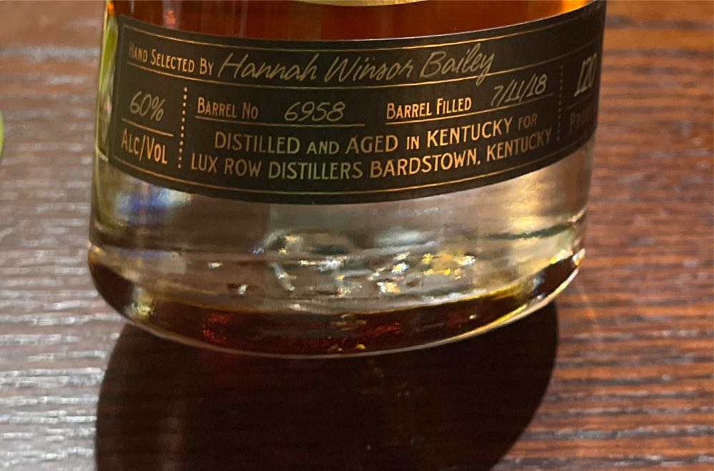 Ezra Brooks Cask Strength SiB Select - Lux Row Distillers (750 mL) alcohol collectible [Barcode 088352136233] - Main Image 3