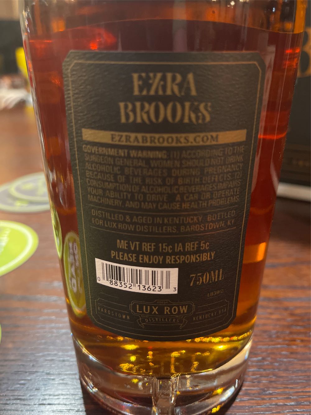 Ezra Brooks Cask Strength SiB Select - Lux Row Distillers (750 mL) alcohol collectible [Barcode 088352136233] - Main Image 4