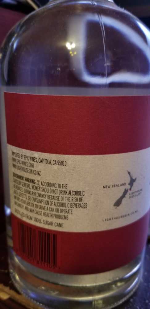 Lighthouse Batch Distilled Gin  - Lighthouse Distillery (750 mL) alcohol collectible [Barcode 9421901811105] - Main Image 3