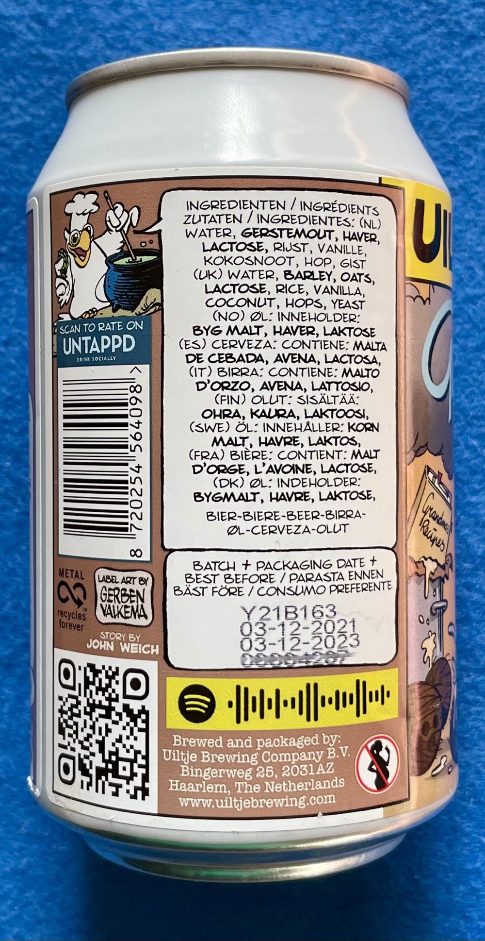 Grandson Series Vol.2 - Uiltje Brewing Company (330 mL) alcohol collectible [Barcode 8720254564098] - Main Image 4