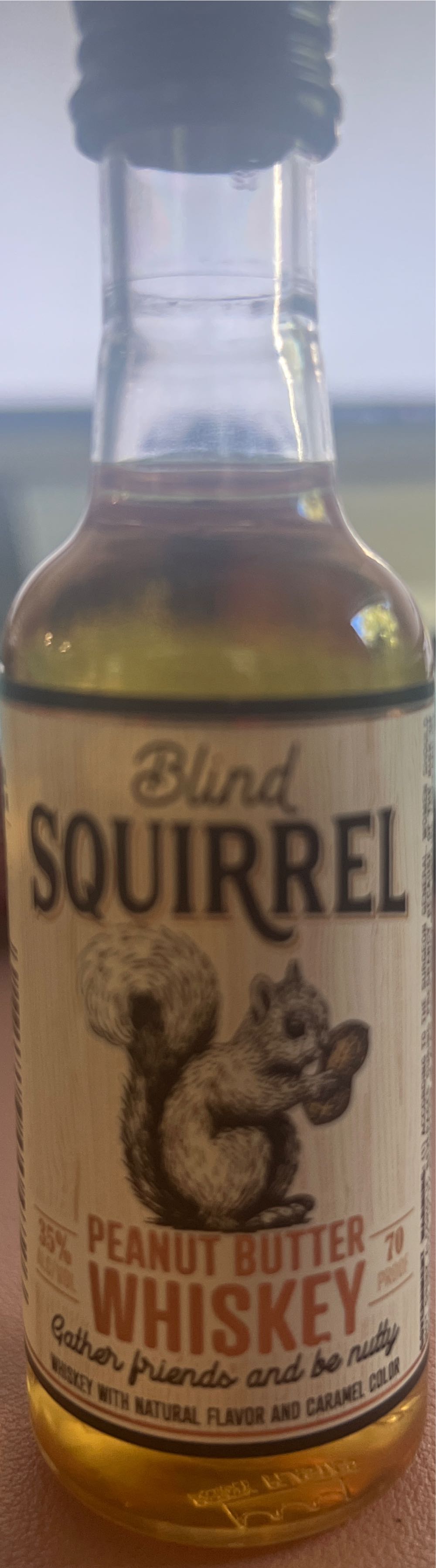 Blind Squirrel Peanut Butter Whiskey Nv 50 Ml.  alcohol collectible [Barcode 087116004726] - Main Image 2