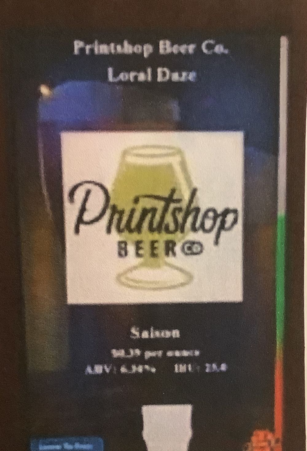 Printshop Local Daze - Printshop Beer Company alcohol collectible - Main Image 1
