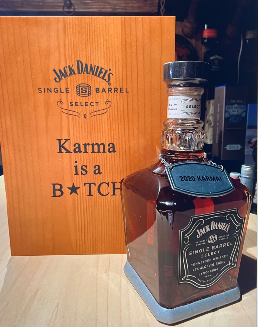 Karma Is A Bitch 2020 - Jack Daniel Distillery (750 mL) alcohol collectible - Main Image 3