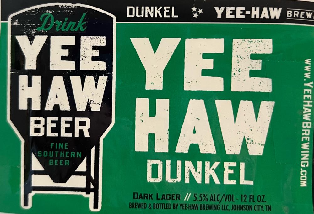 Yee-Haw Dunkel - Yee Haw Brewing Company, Johnson City alcohol collectible - Main Image 3