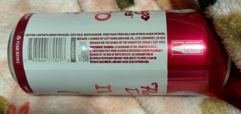 Flamingo Dreams Nitro - Left Hand Brewing Co. (13.65 FL OZ) alcohol collectible [Barcode 793866770018] - Main Image 3