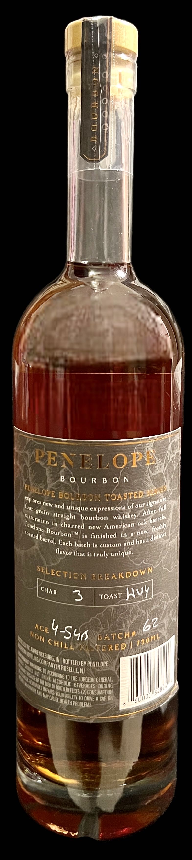 Penelope Barrel Finish Toasted - Penelope Bourbon (750 mL) alcohol collectible [Barcode 860000348249] - Main Image 2