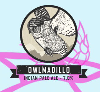 Beards Brewery Owlmadillo - Beards Brewery Petoskey Michigan alcohol collectible - Main Image 2
