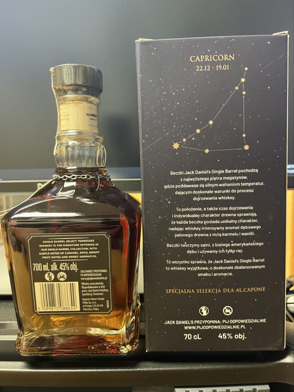 Zodiac Capricorn 2021 Poland - Jack Daniel Distillery (700 mL) alcohol collectible - Main Image 3