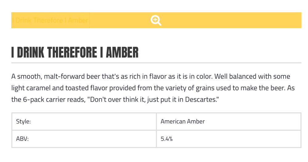 Fairhope- I Drink Therefore I Amber - Fairhope Brewing alcohol collectible - Main Image 2