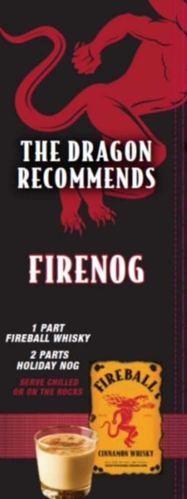 Fireball Non-Alcoholic Cinnamon Holiday Nog  - Sazerac Company (32 FL OZ) alcohol collectible - Main Image 2