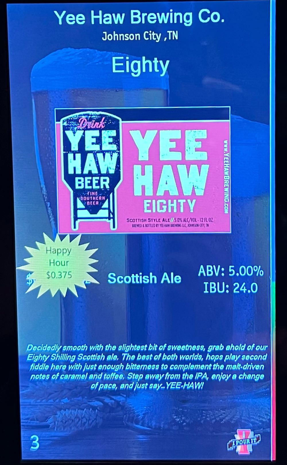 Yee-Haw Eighty - Yee Haw Brewing Company, Johnson City alcohol collectible - Main Image 2
