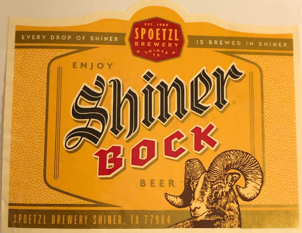 Shiner Bock Beer - Shiner Beer, Shiner alcohol collectible - Main Image 2