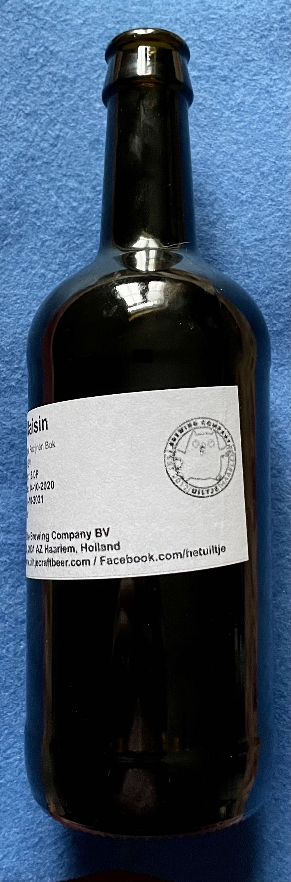 Blazin’ Raisin - Uiltje Brewing Company (500 mL) alcohol collectible - Main Image 2