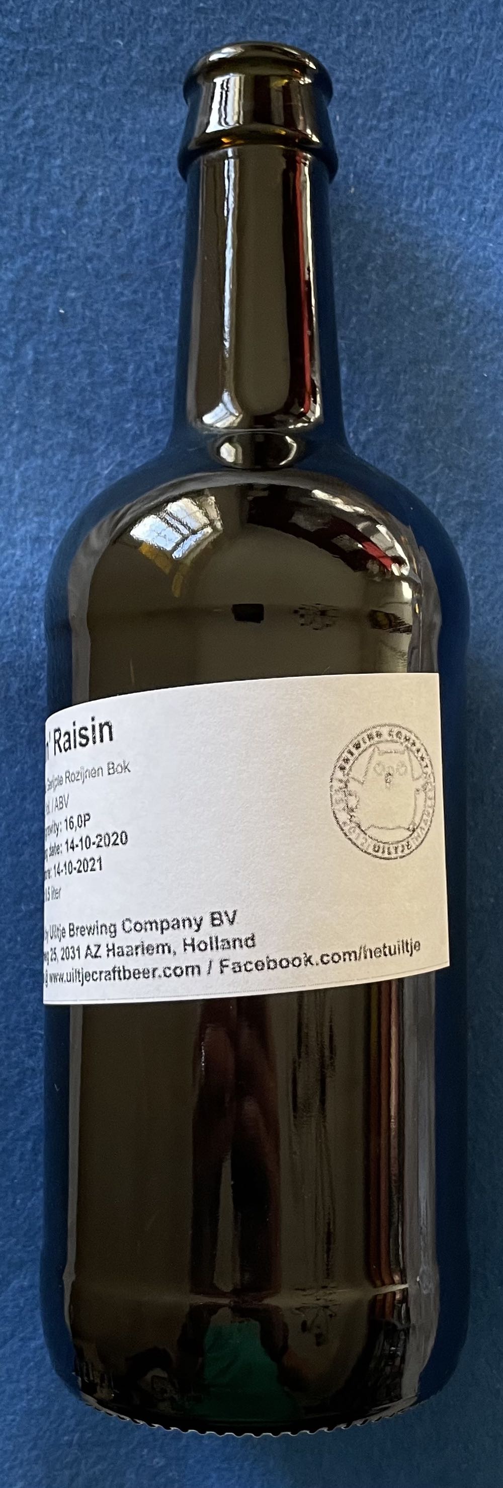 Blazin’ Raisin - Uiltje Brewing Company (500 mL) alcohol collectible - Main Image 4