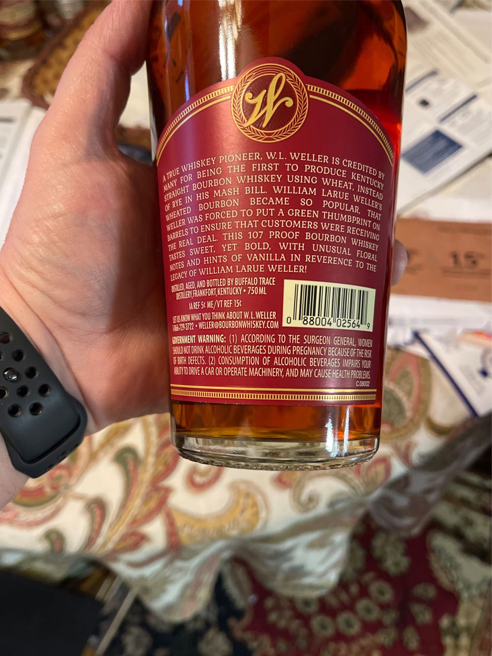 Weller Antique 107 - Buffalo Trace Distillery (750 mL) alcohol collectible [Barcode 088004025649] - Main Image 2