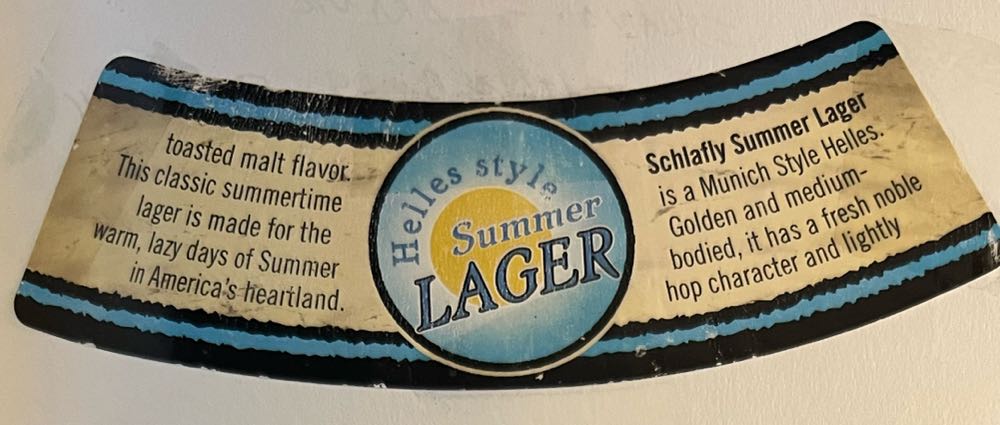 Schlafly  Summer Lager - Schlafly-The Saint Louis Brewing Company alcohol collectible - Main Image 2