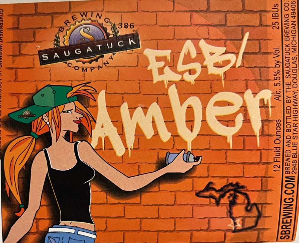 Saugatuck Brewing ESB Amber - Saugatuck Brewing Company, Douglas alcohol collectible - Main Image 1
