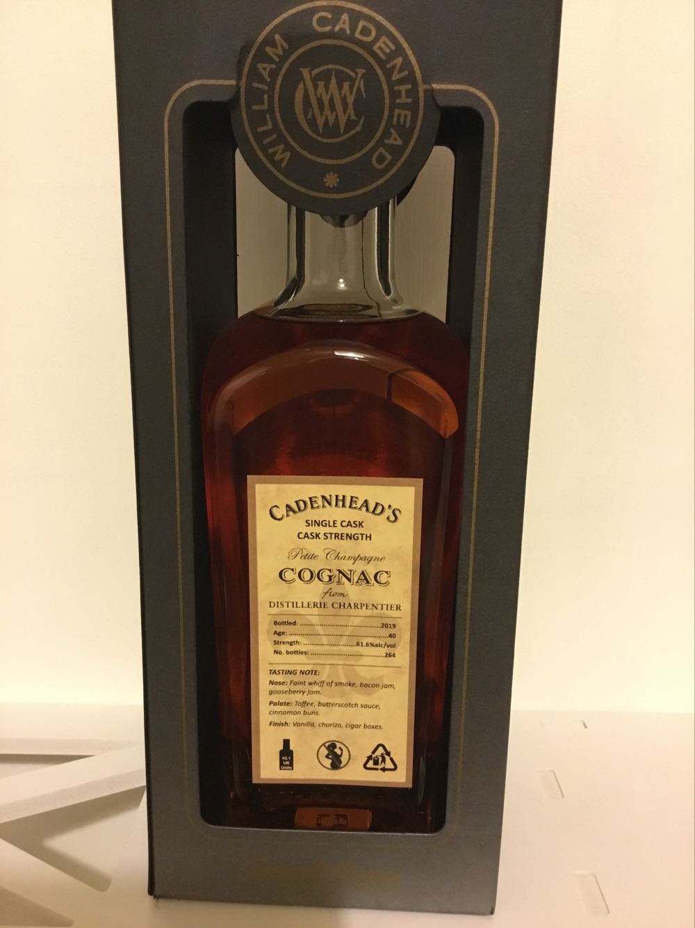 Distillerie Charpentier Cognac 40 Yo 61.6 Cadenheads (2025) - Distillerie Carpentier alcohol collectible - Main Image 2