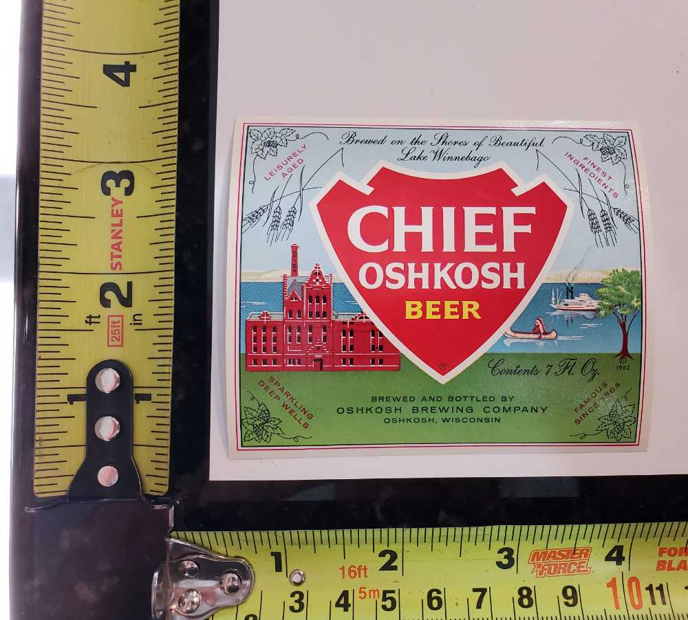 Chief Oshkosh - Oshkosh Brewing Company alcohol collectible - Main Image 2