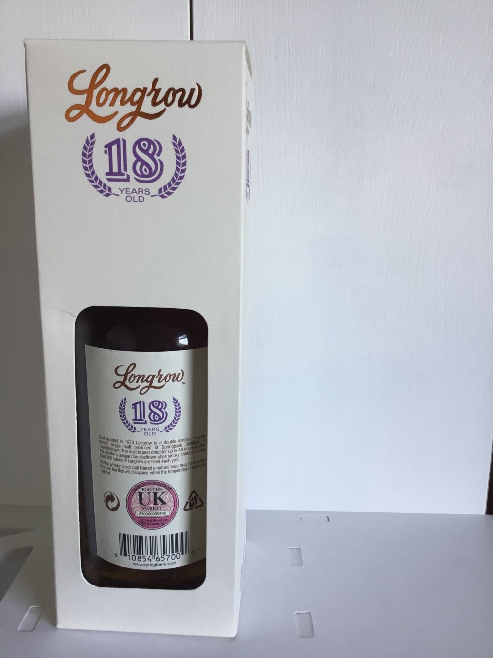 Longrow 18yo 2022 Tube (2025) - Springbank Distillery (700 mL) alcohol collectible [Barcode 610854657000] - Main Image 2