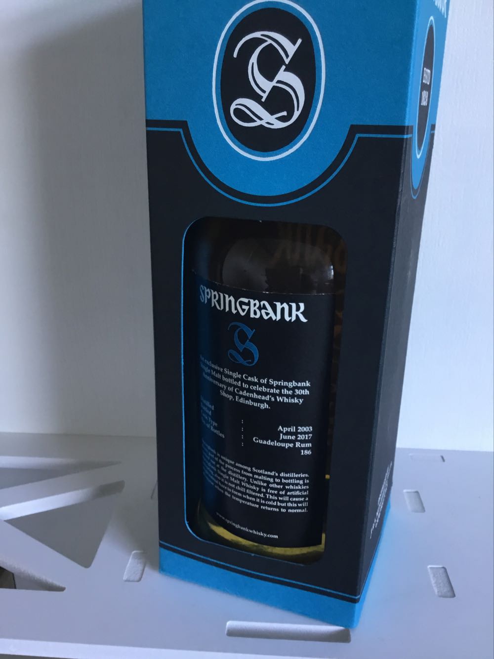 Springbank 14yo 57.1% 30th Aniversary Edingburgh Shop - Springbank alcohol collectible - Main Image 2