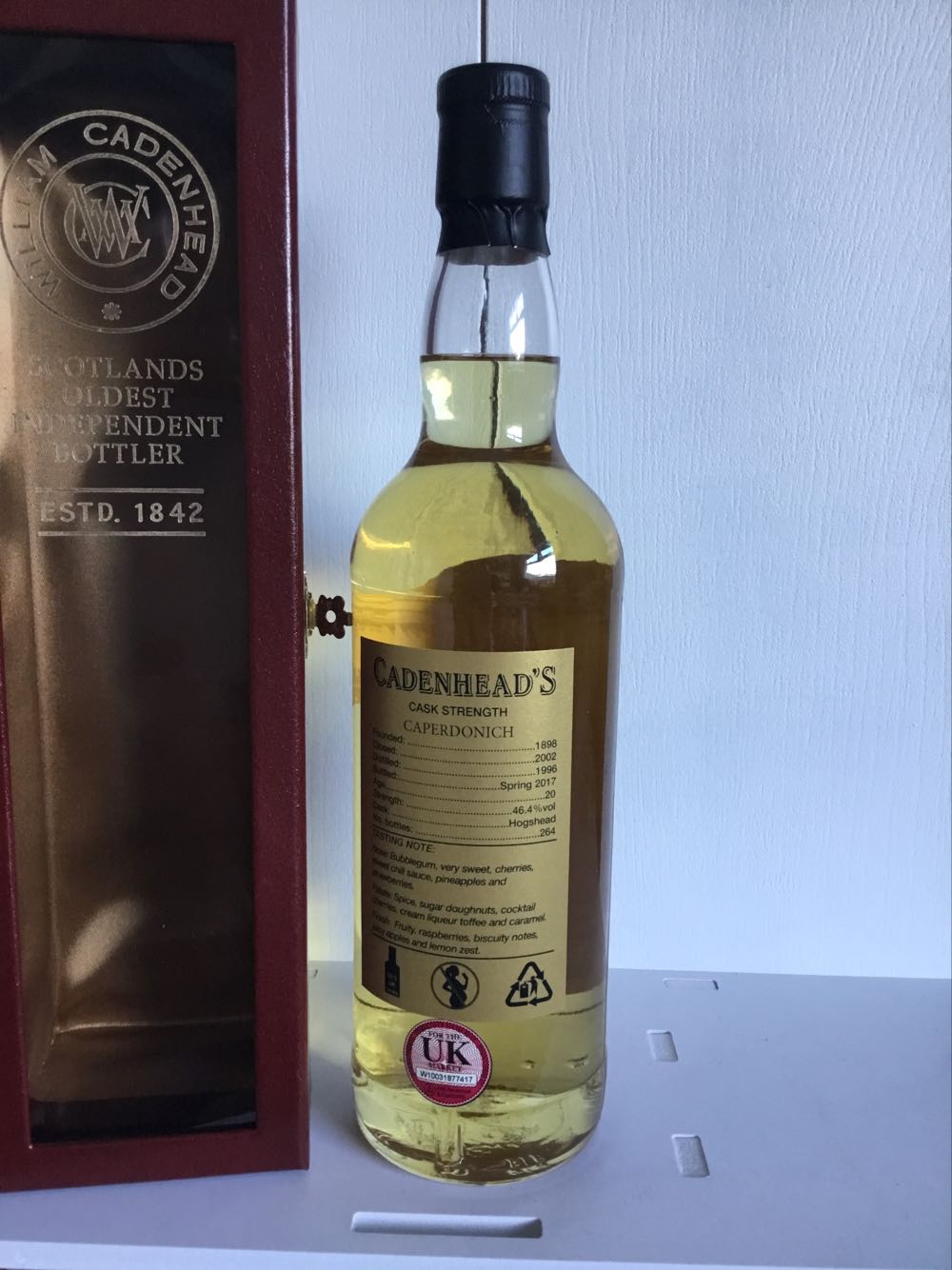 Caperdonich 20yo 46.4% Cadenheads - Caperdonich alcohol collectible - Main Image 2