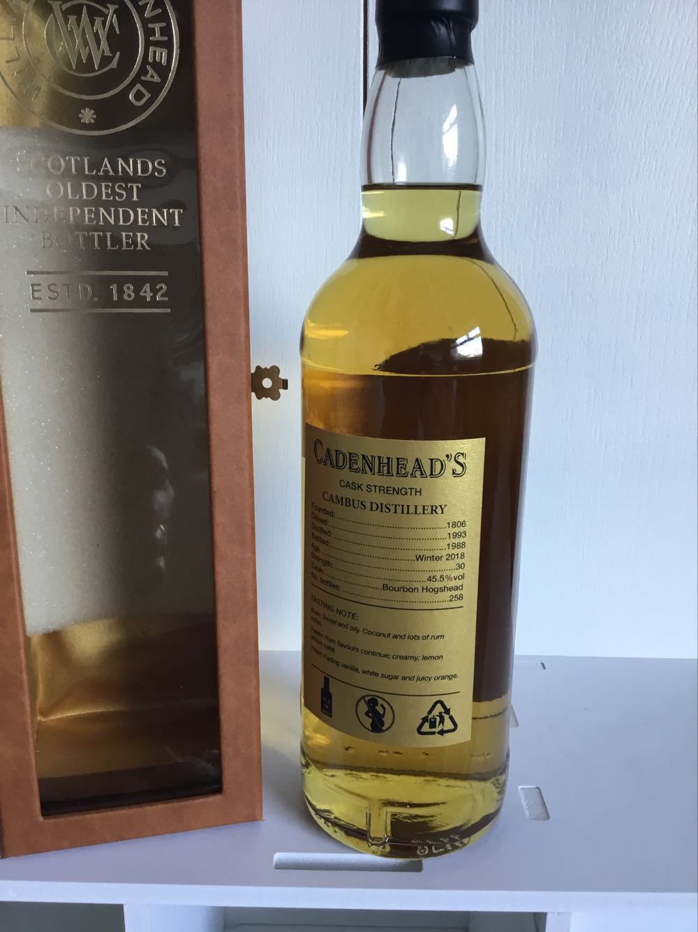Cambus 30 Yo 45.5% Cadenheads (2025) - Cambus Distillery alcohol collectible - Main Image 2