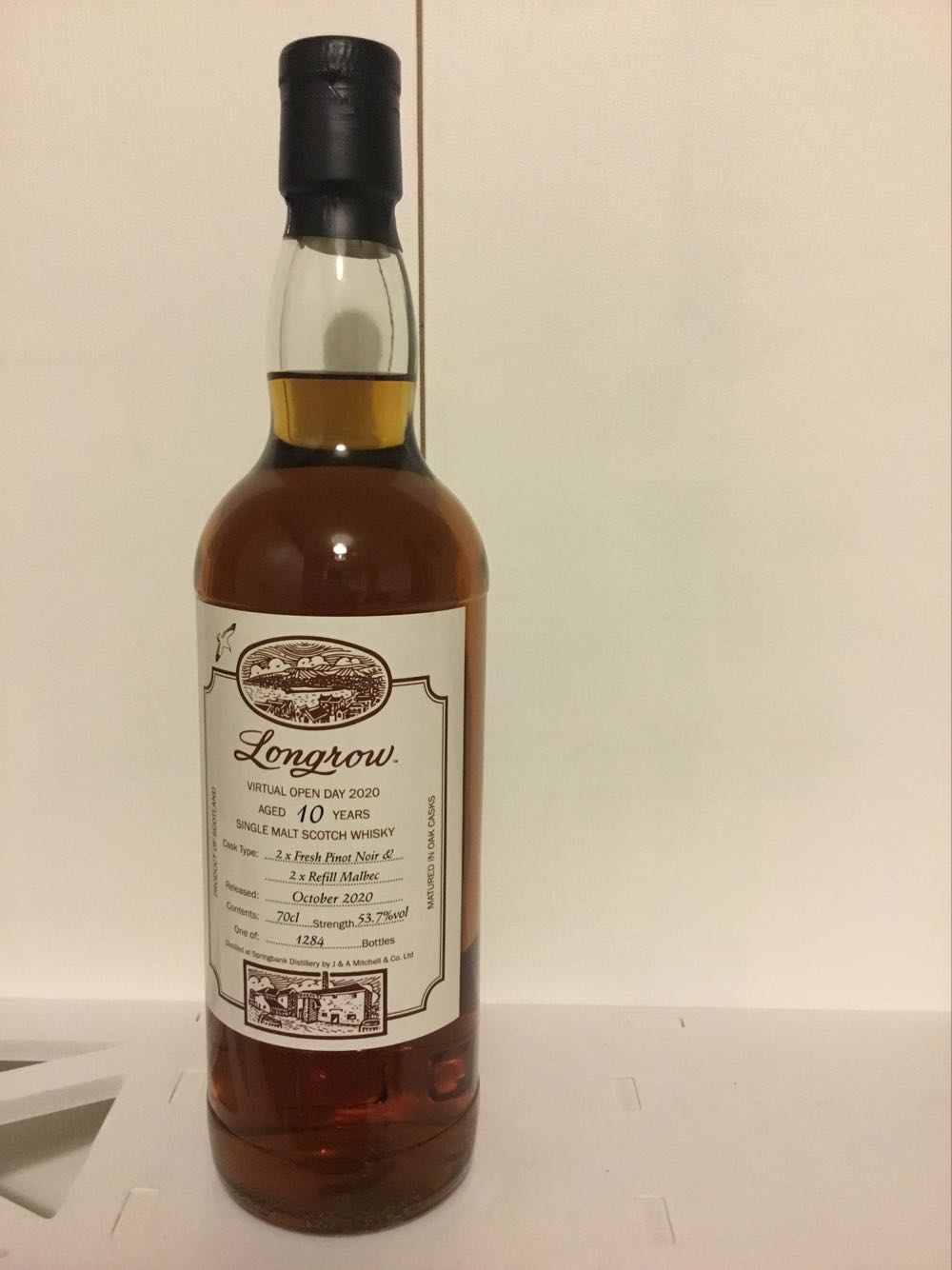 Longrow 10yo Virtual Open Day 2020 53.7% - Longrow alcohol collectible - Main Image 2