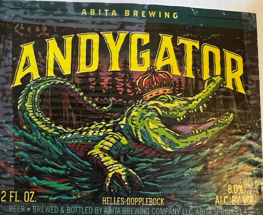 Abita Andy Gator Helles Dopplebock - Abita Brewing Company, Covington alcohol collectible - Main Image 1
