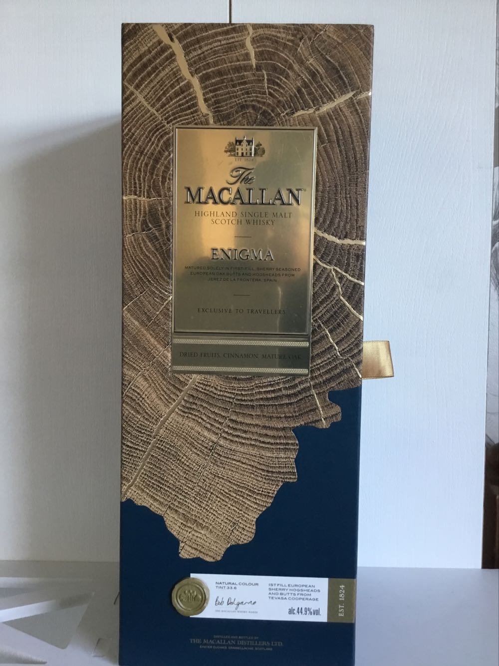 Enigma Whisky The Macallan Enigma Single Malt Scotch Whisky Single - Macallan Distillery (700 mL) alcohol collectible [Barcode 5010314305130] - Main Image 2